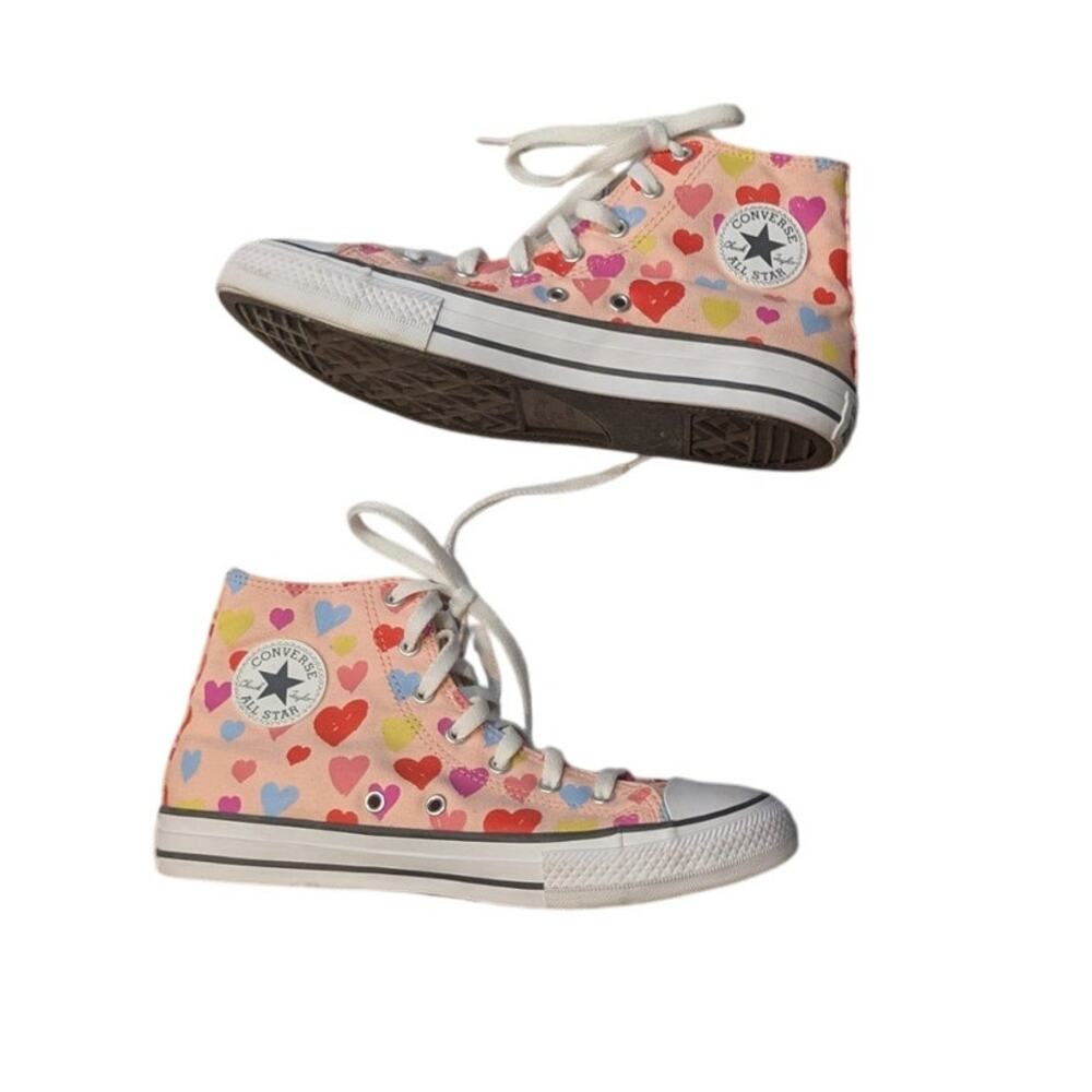Converse Hearts Pink Chuck Taylor Size 6 - Picture 2 of 7